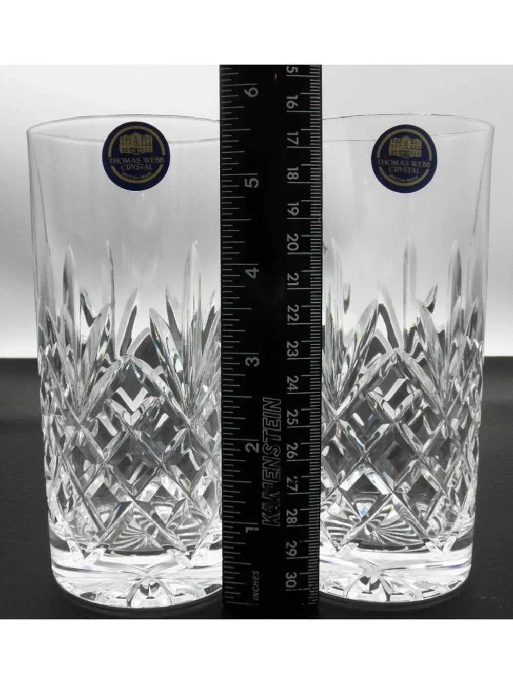 Thomas Webb Cut Crystal Flat WET15 Highball Glasses 5 5/8